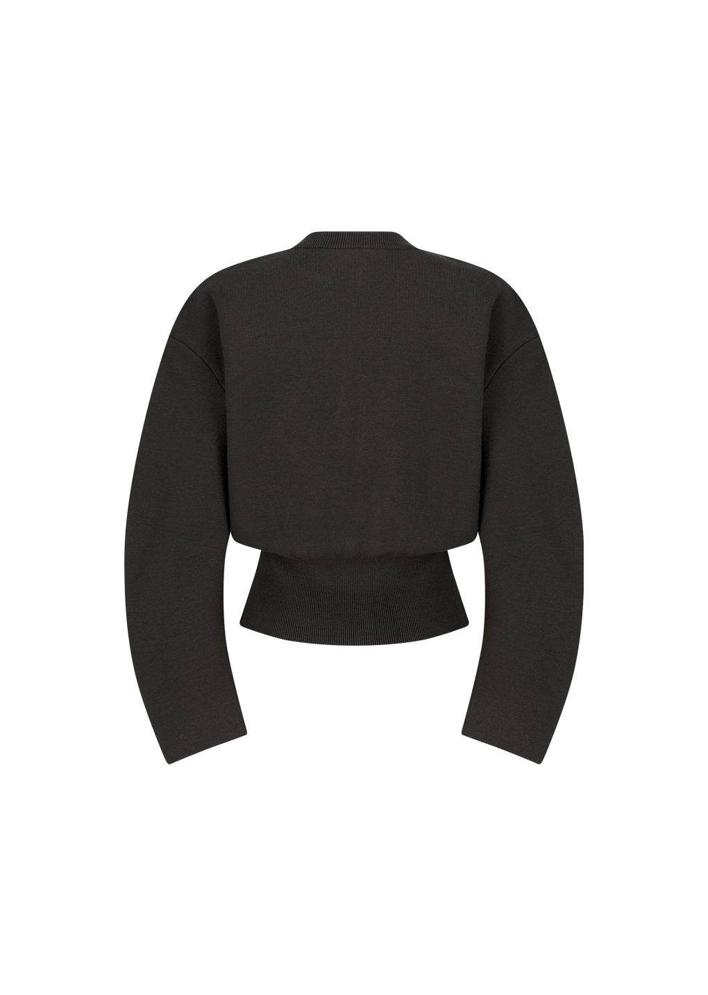 rounded sleeve cardigan, brown