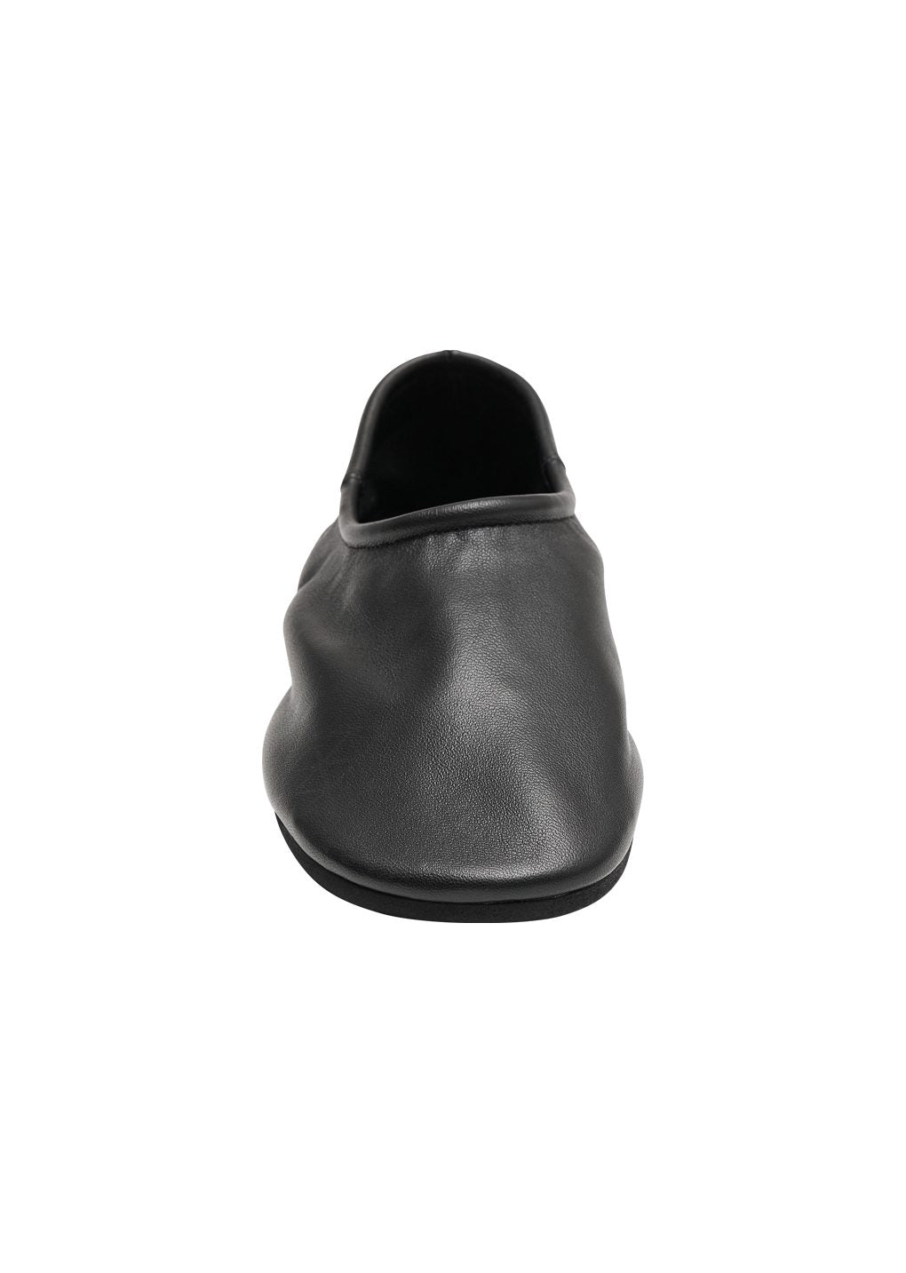 lambskin slip on loafer, black