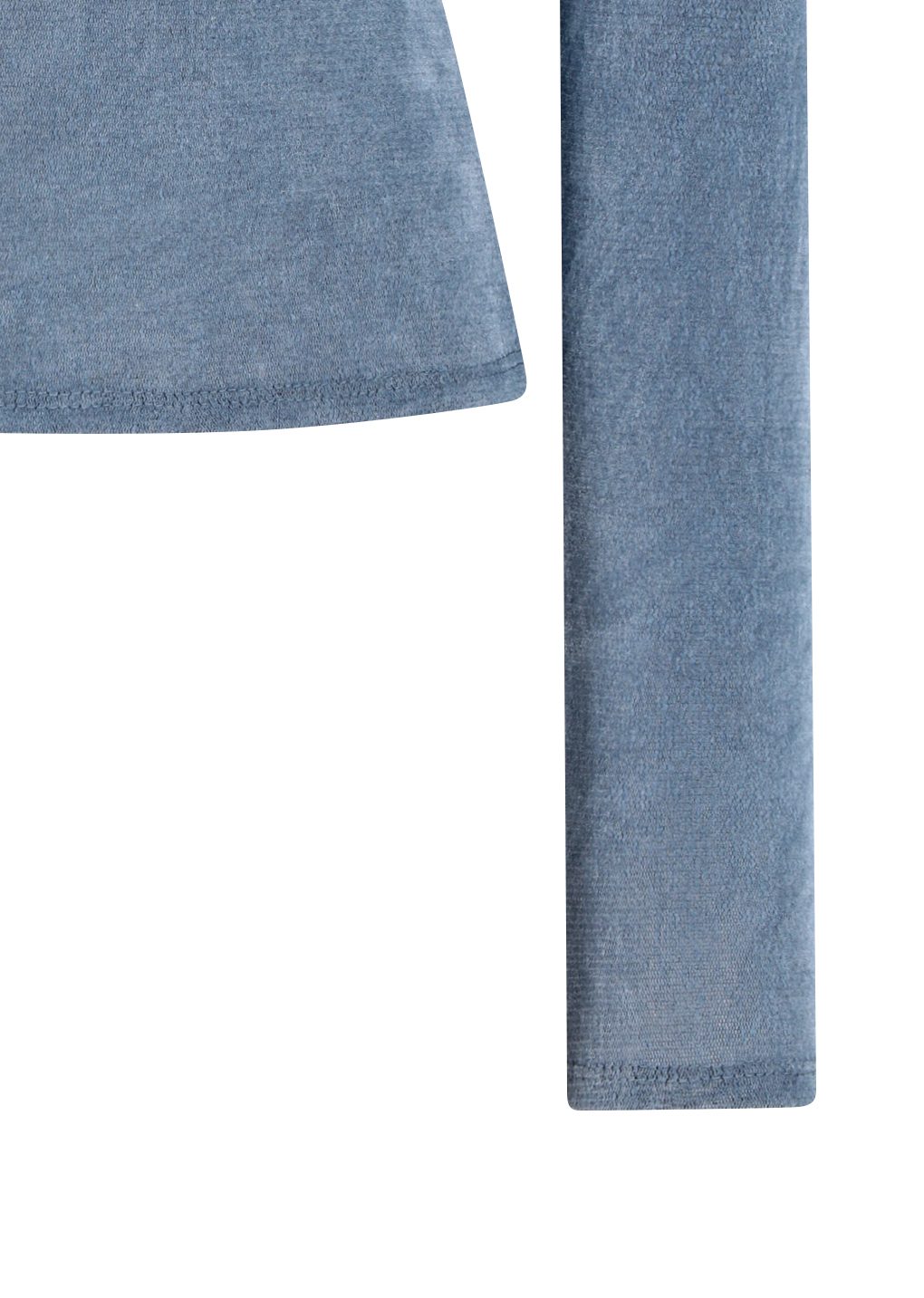 mock neck top, blue