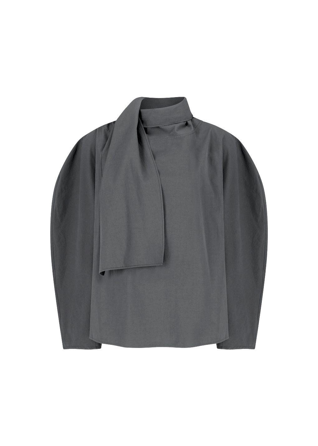cotton scarf top, charcoal