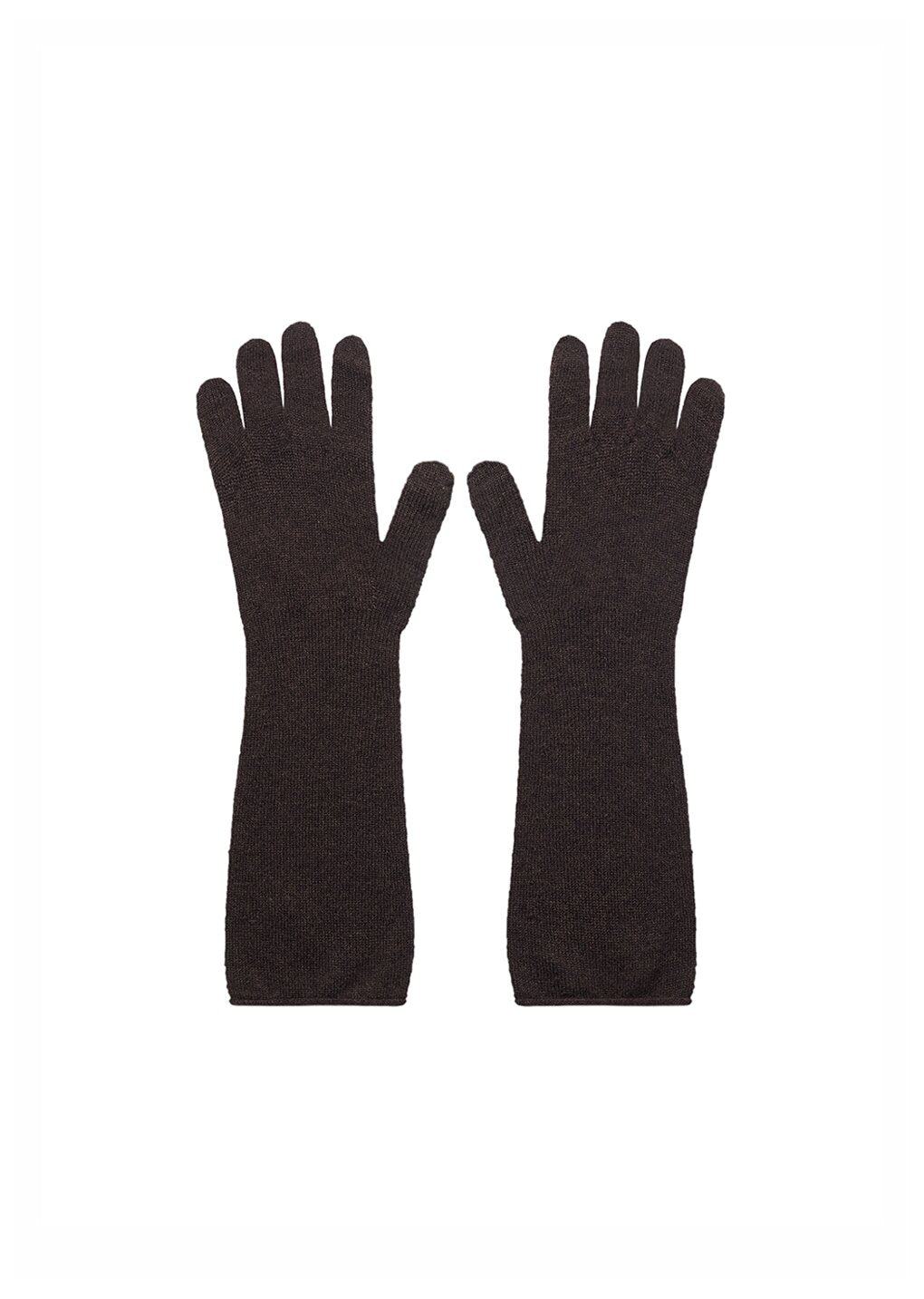 cashmere gloves, brown