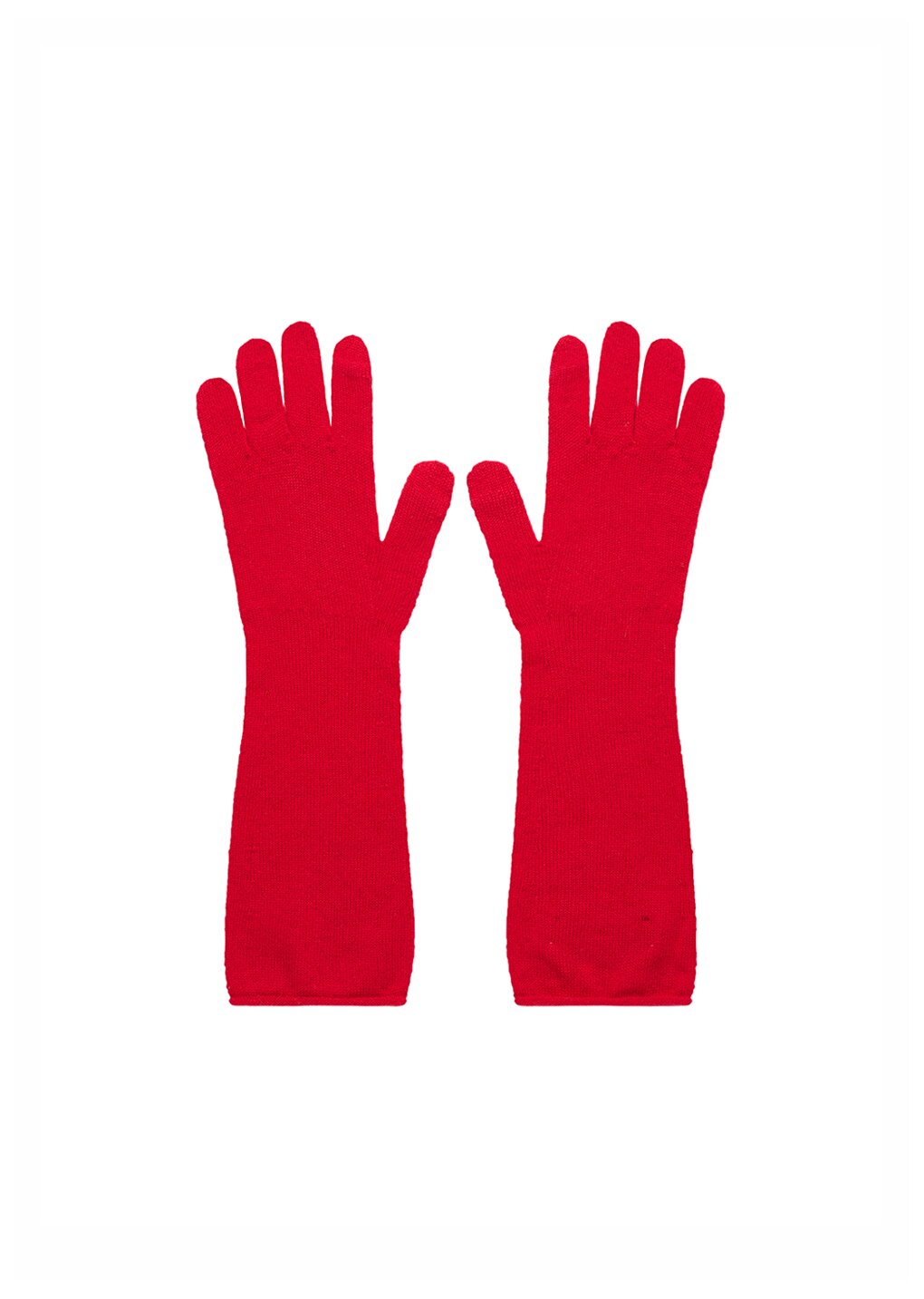 cashmere gloves, red