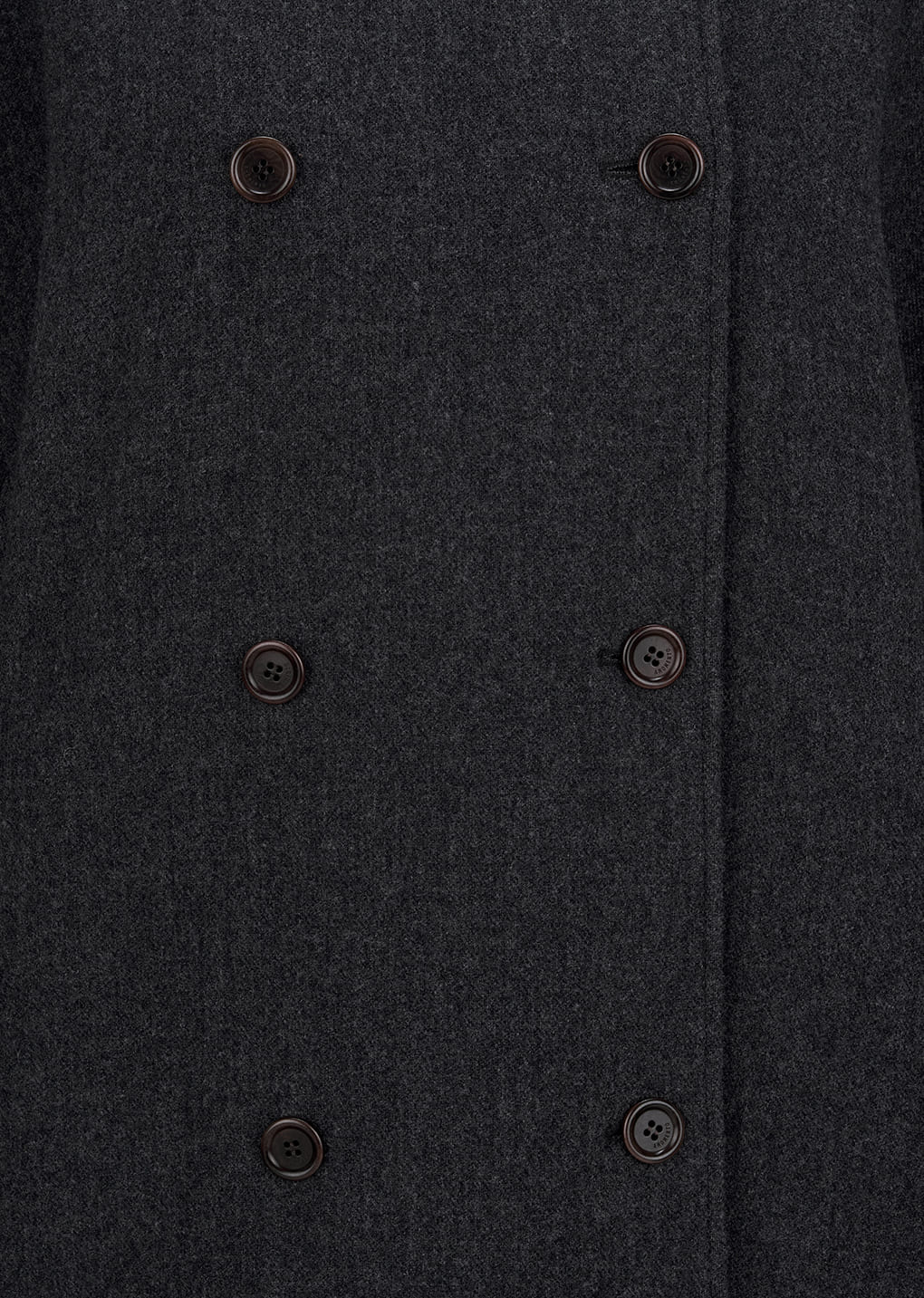rounded half coat, charcoal