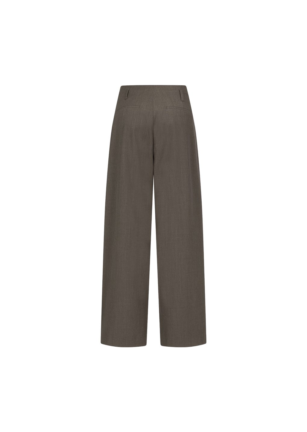 straight tuck pants, brown
