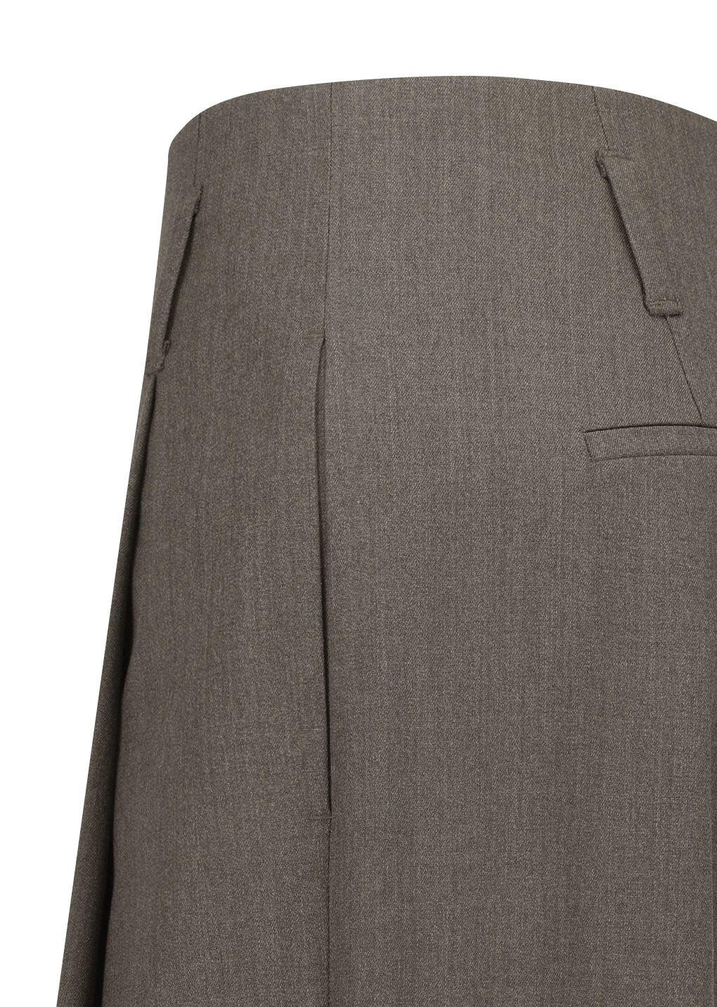 straight tuck pants, brown