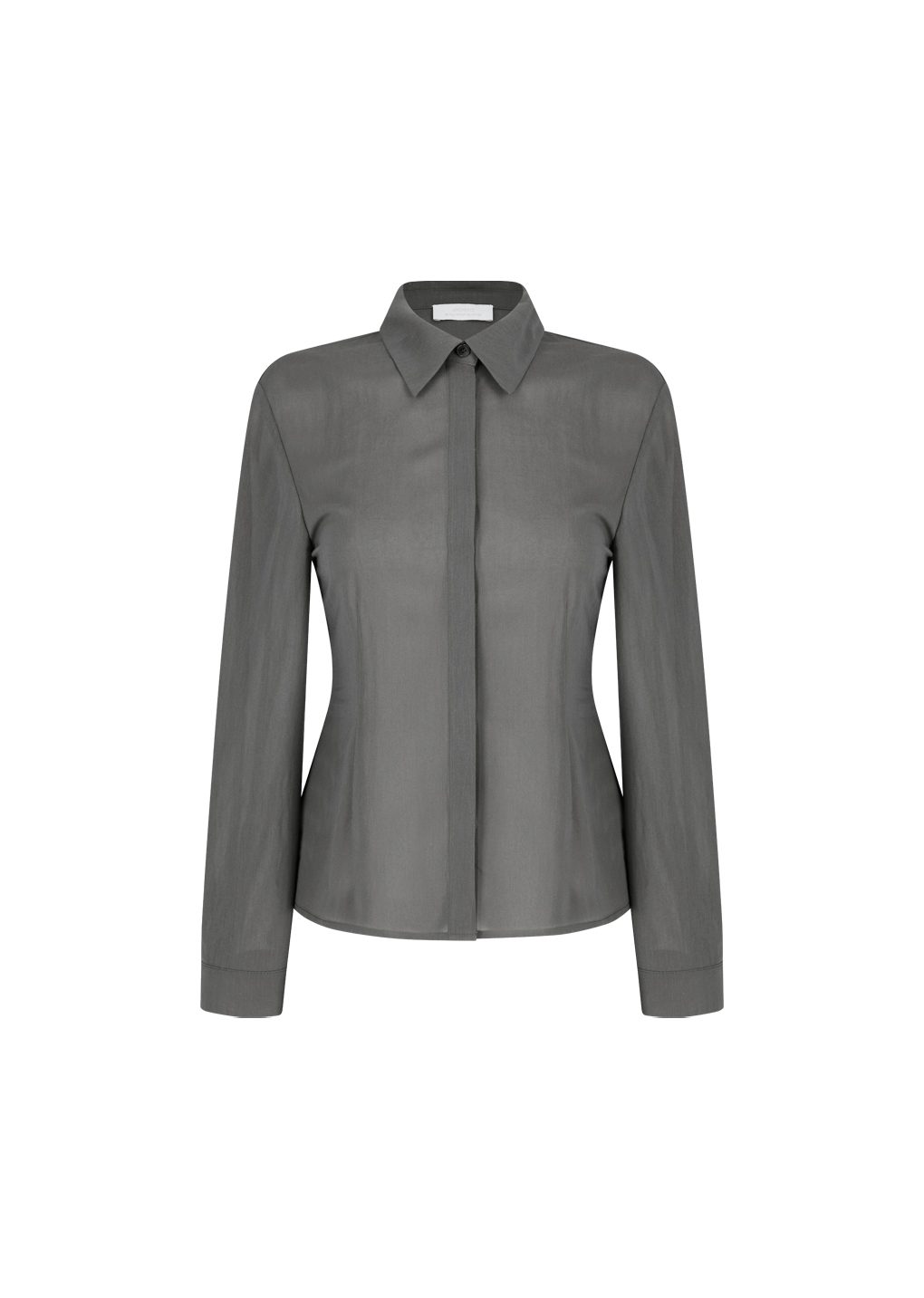 sheer cotton shirt, grey