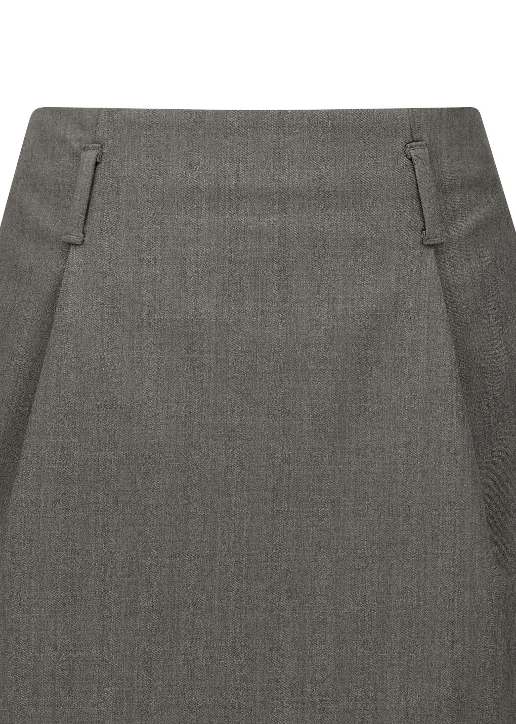 wool pencil skirt, brown