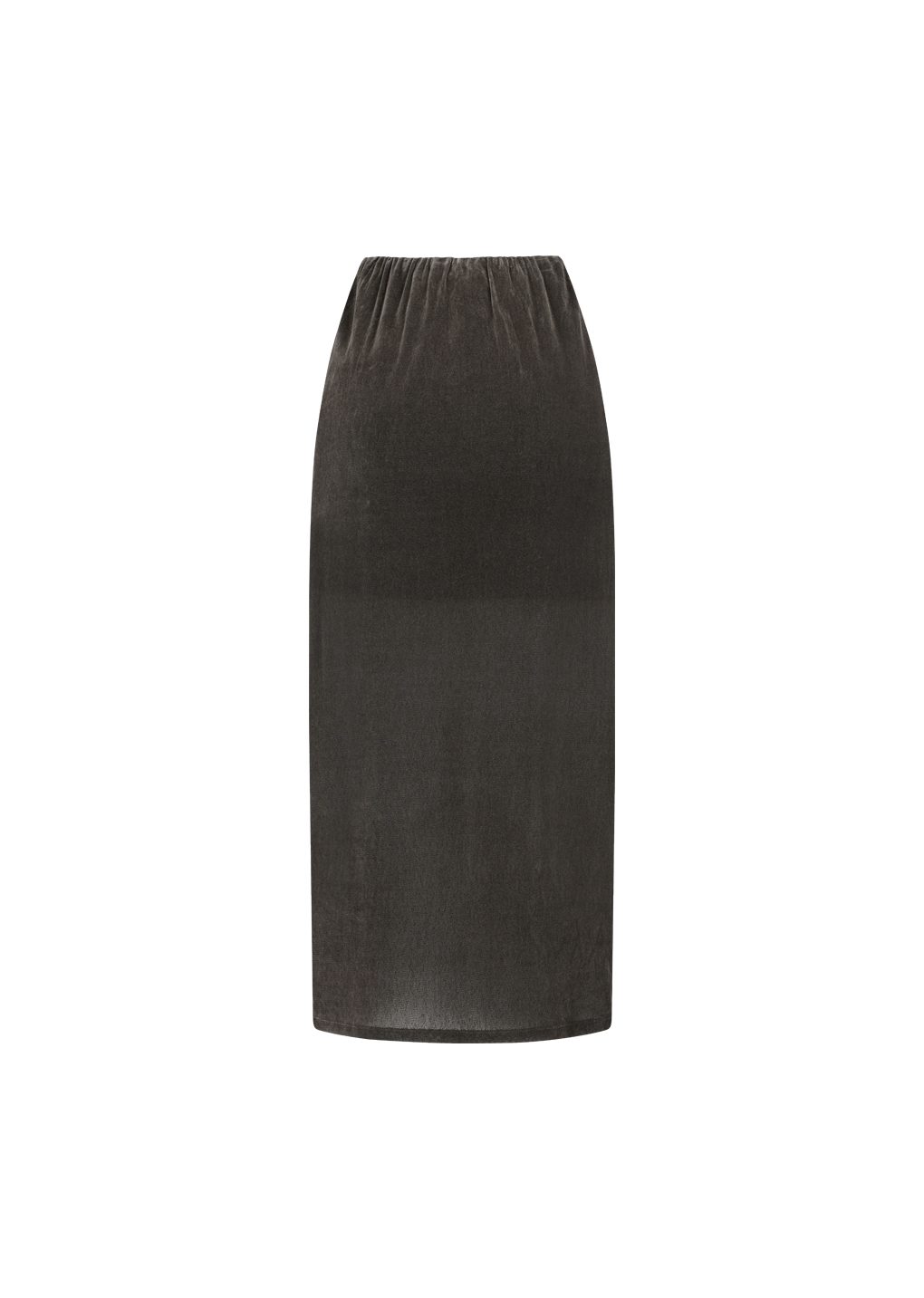 slim banding skirt, brown