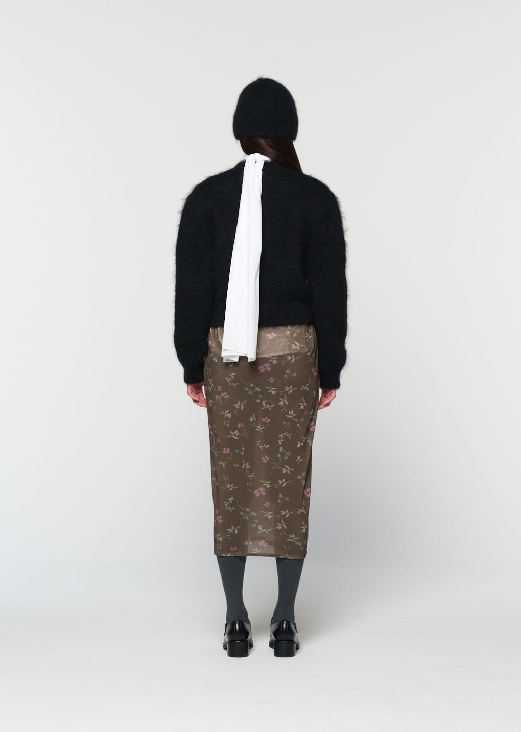 mohair bulky cardigan, black