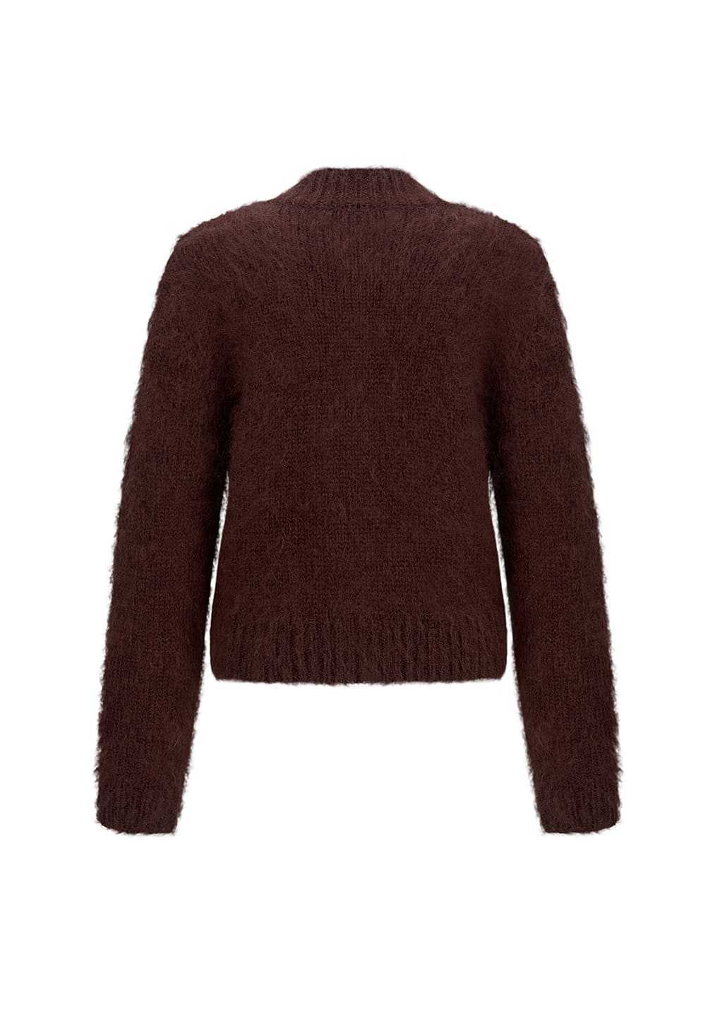 mohair bulky cardigan, brown
