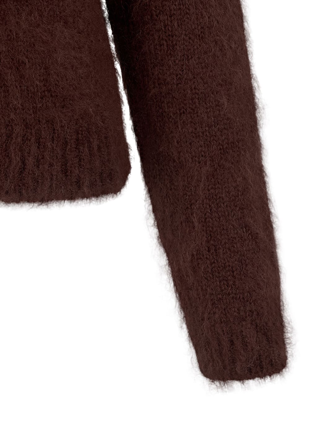mohair bulky cardigan, brown