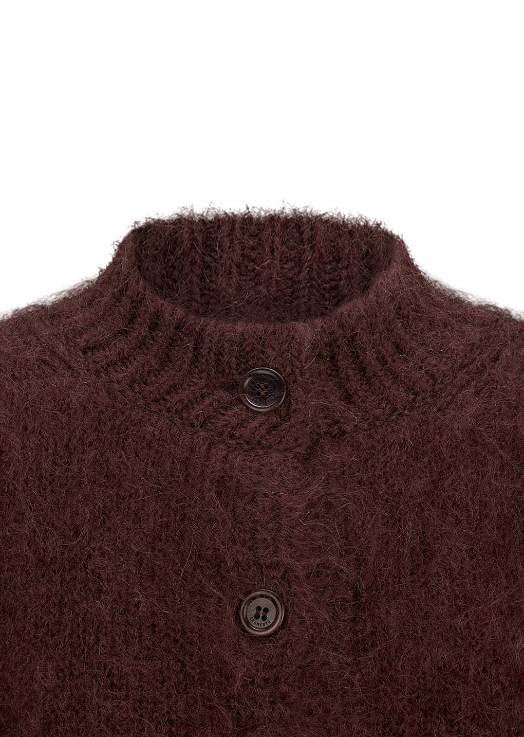 mohair bulky cardigan, brown