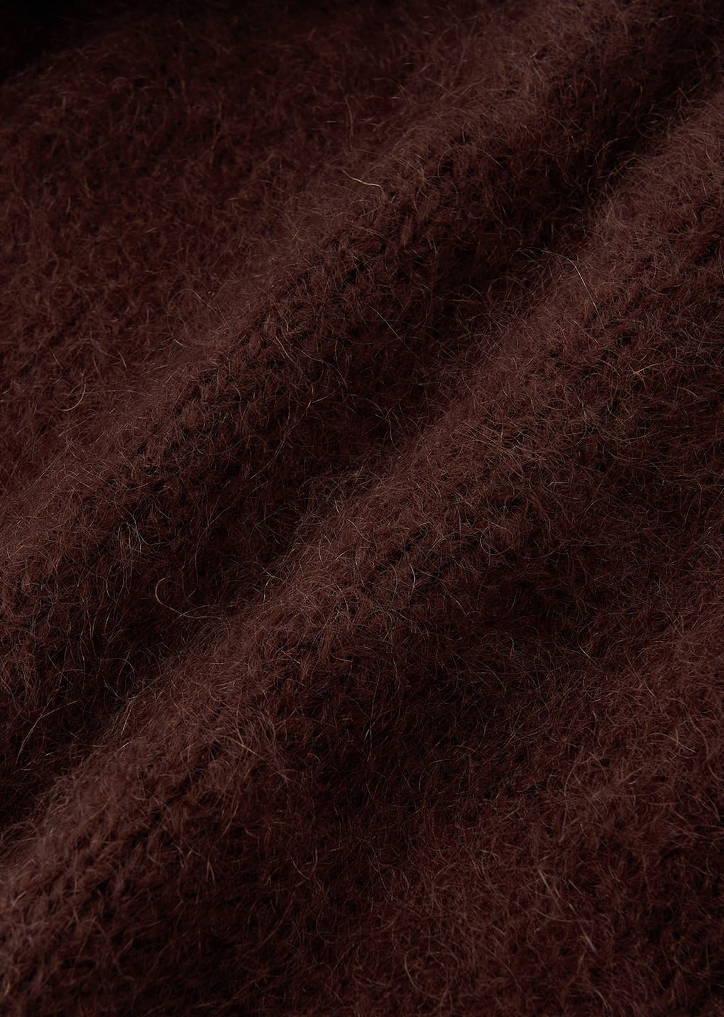 mohair bulky cardigan, brown