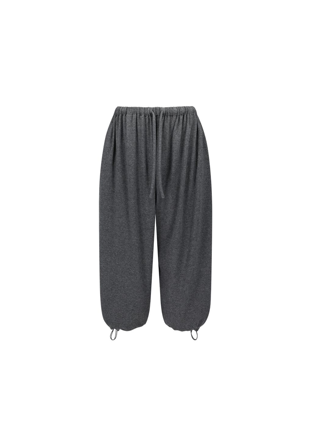jersey banding pants, charcoal