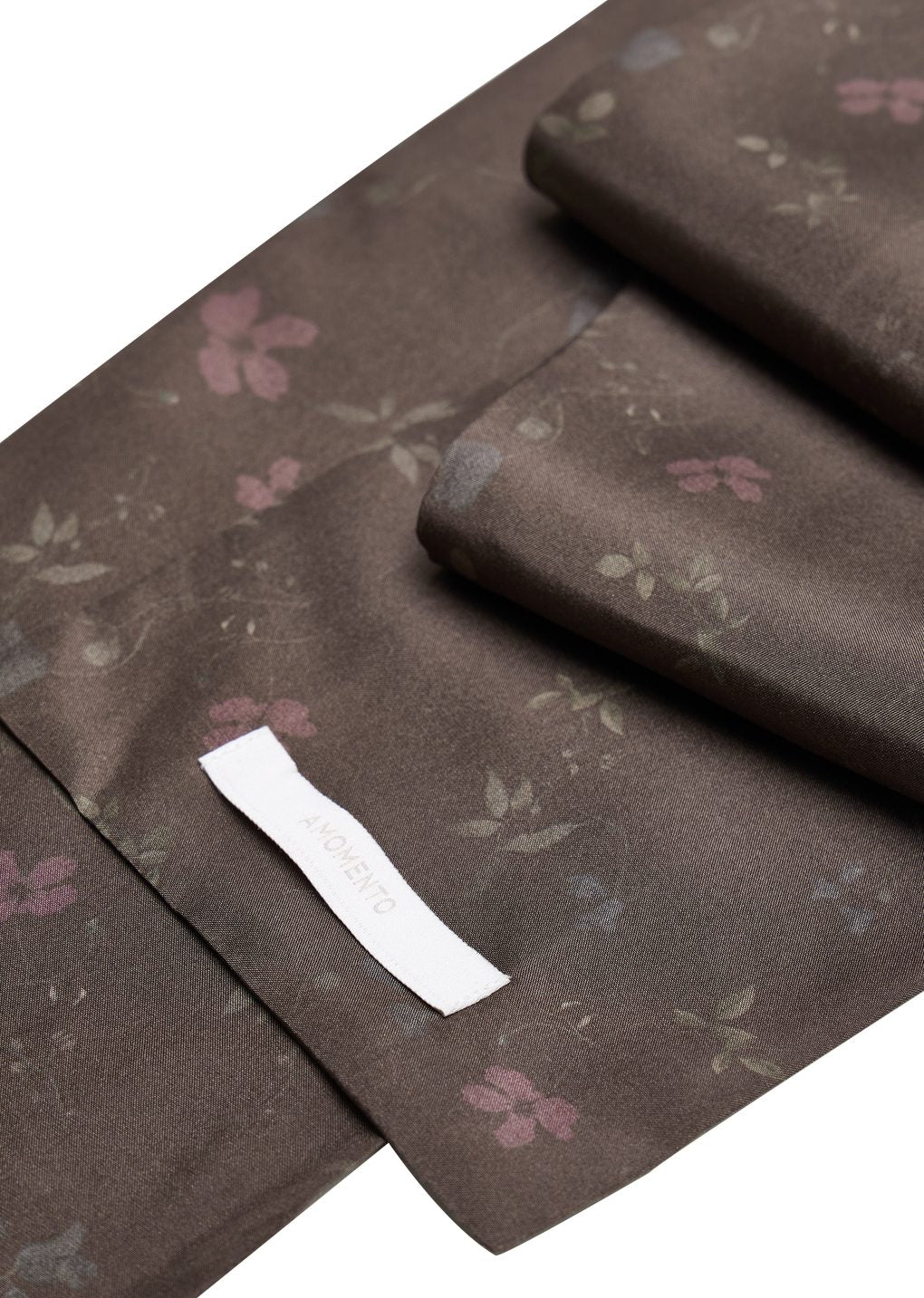 silk floral scarf, brown