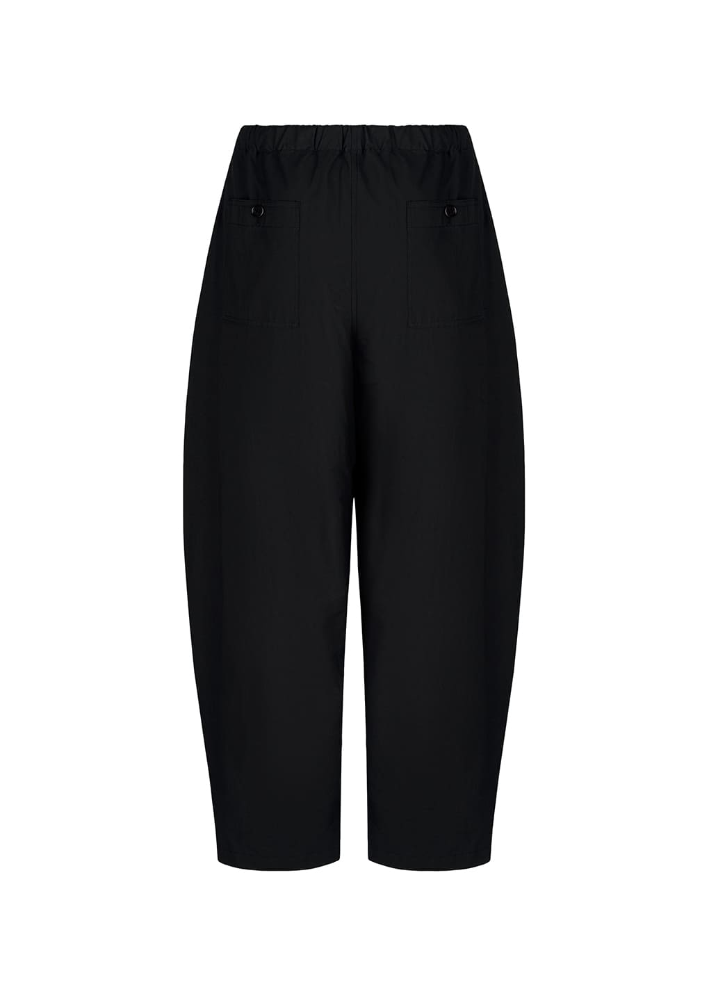 drawstring curved pants, black hover