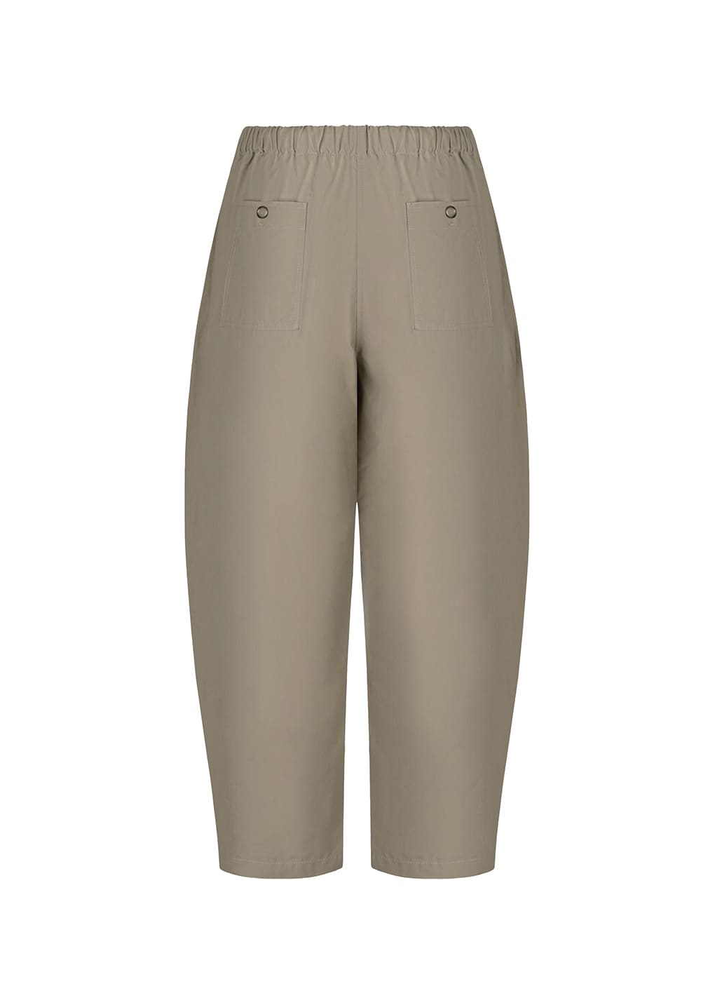 drawstring curved pants, khaki