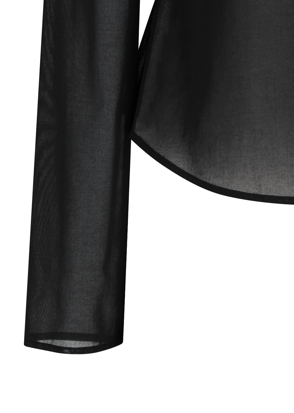 sheer slim shirt, black