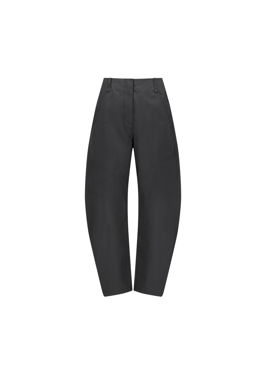 curved pants, charcoal