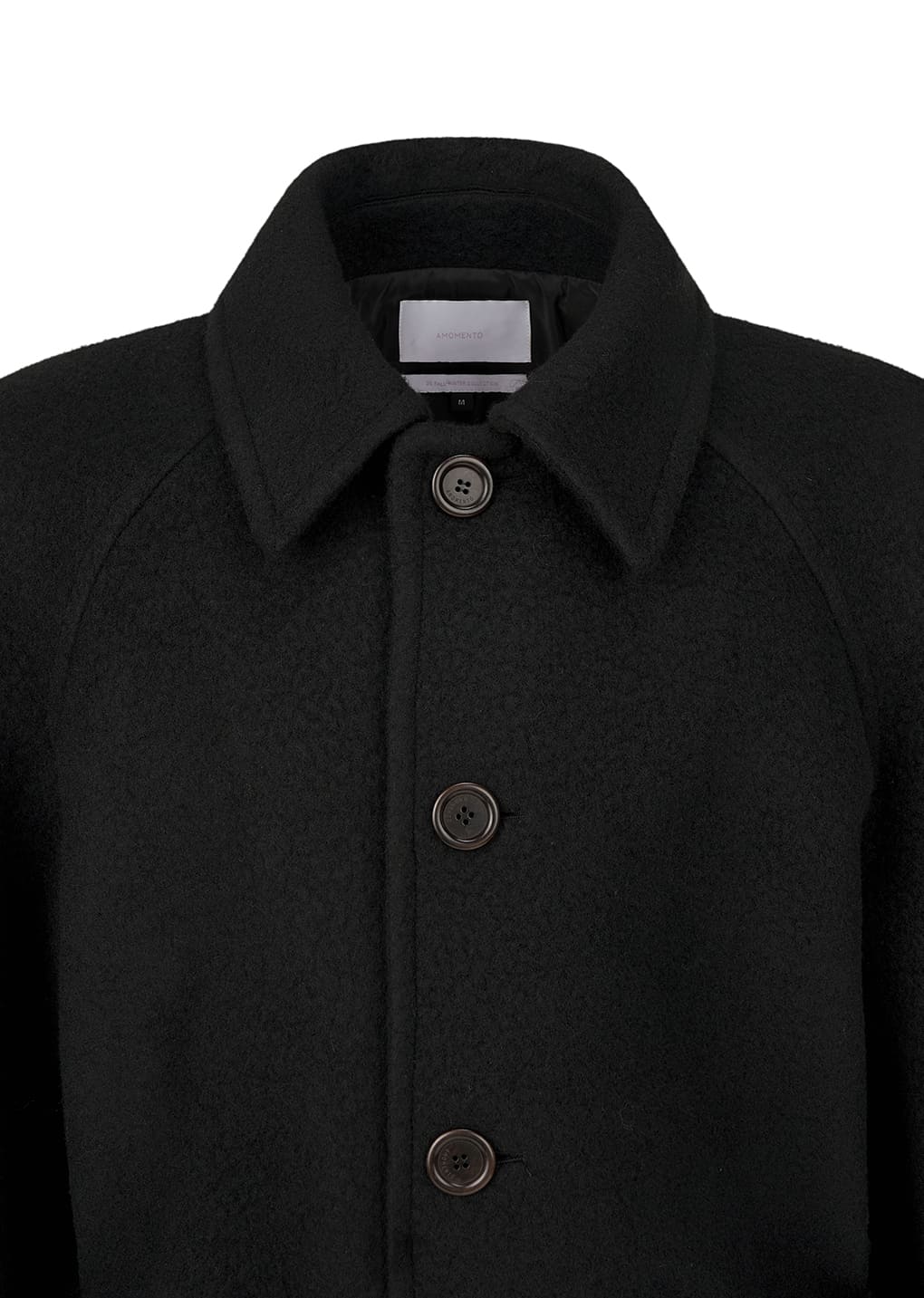 men's raglan coat, black