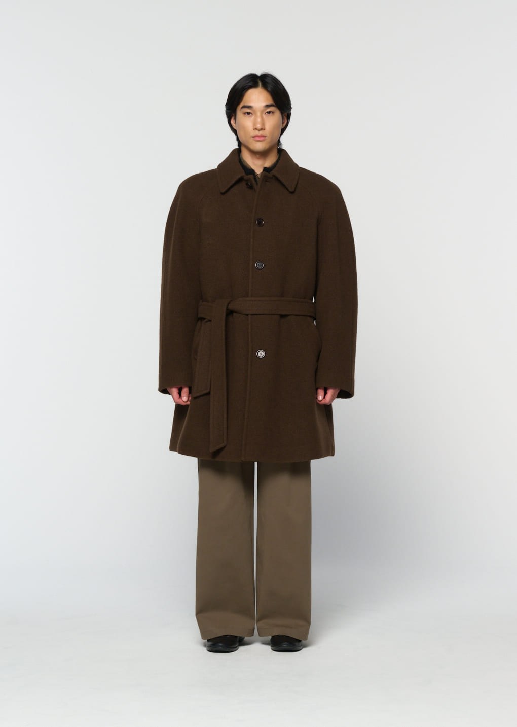 men's raglan coat, brown hover