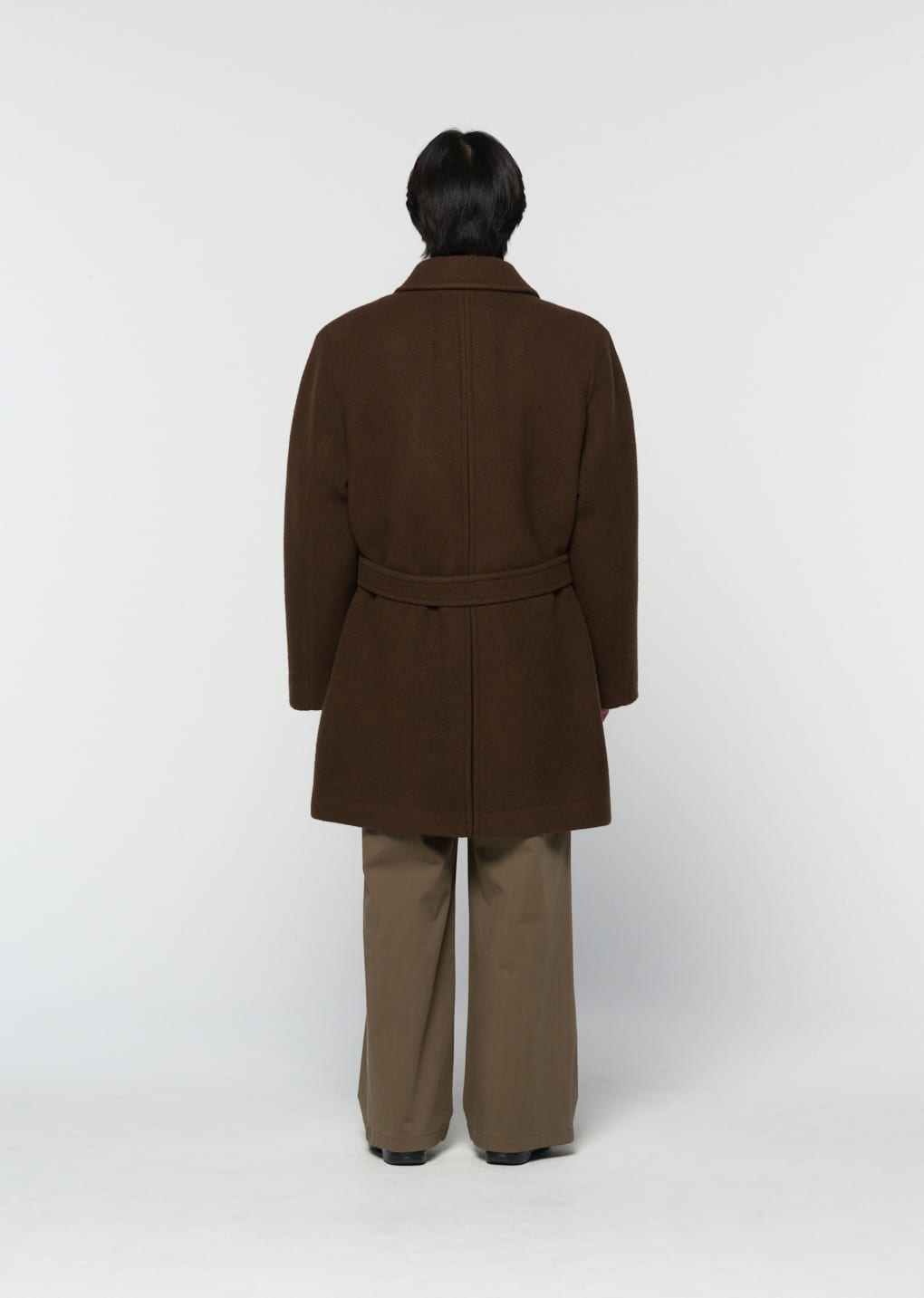 men's raglan coat, brown