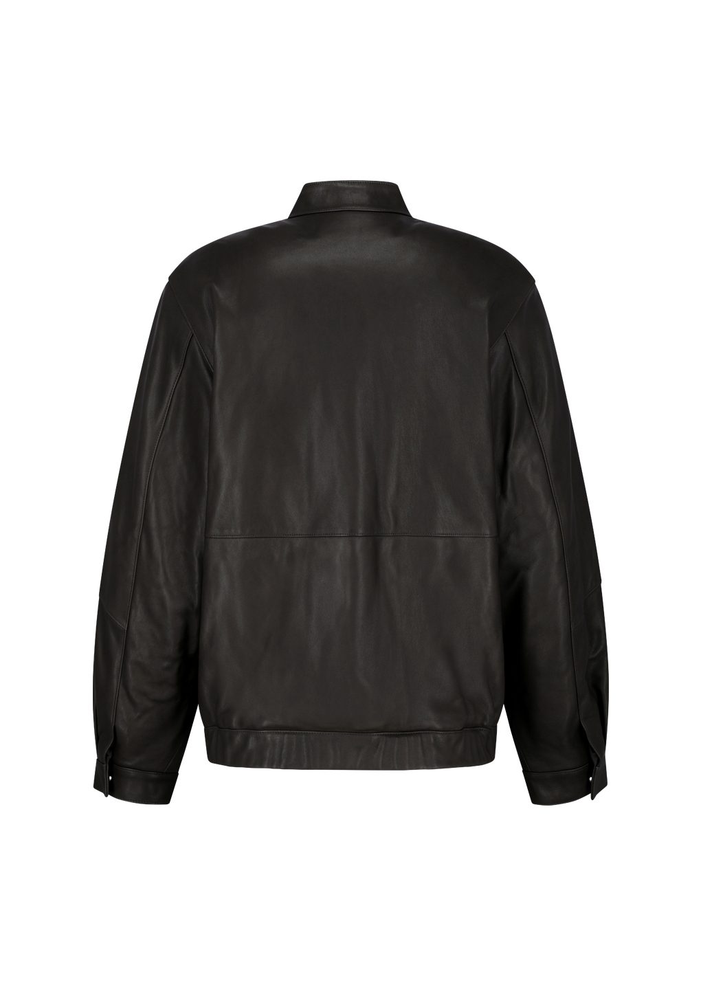 lambskin leather blouson, brown