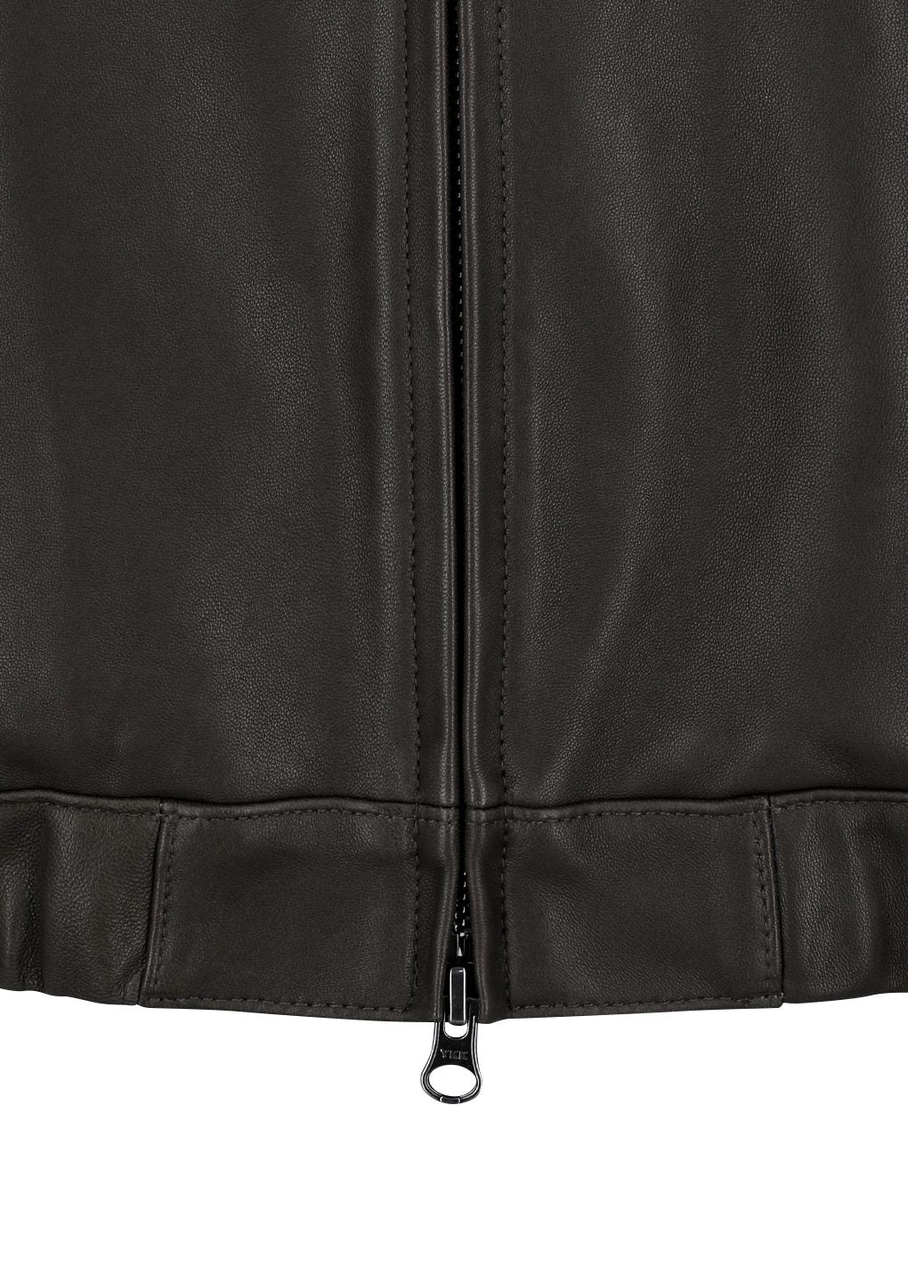 lambskin leather blouson, brown