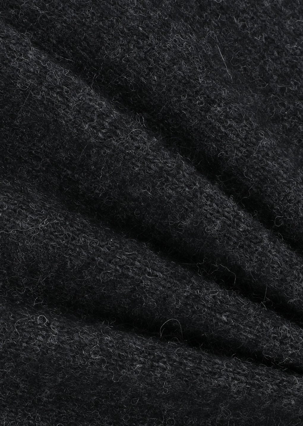 racoon v-neck knit, charcoal