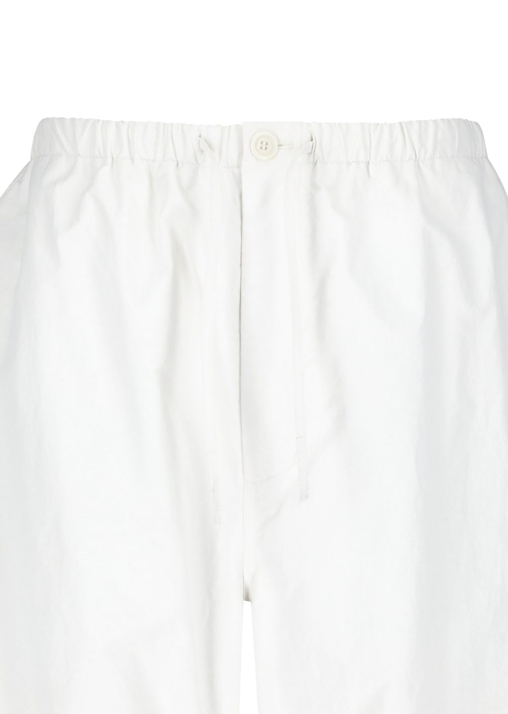 drawstring wide fatigue pants, ecru