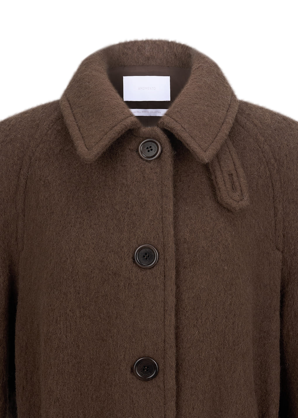 alpaca raglan coat, brown
