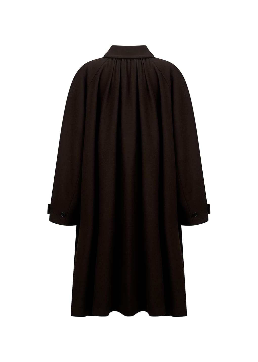 shirring coat, brown