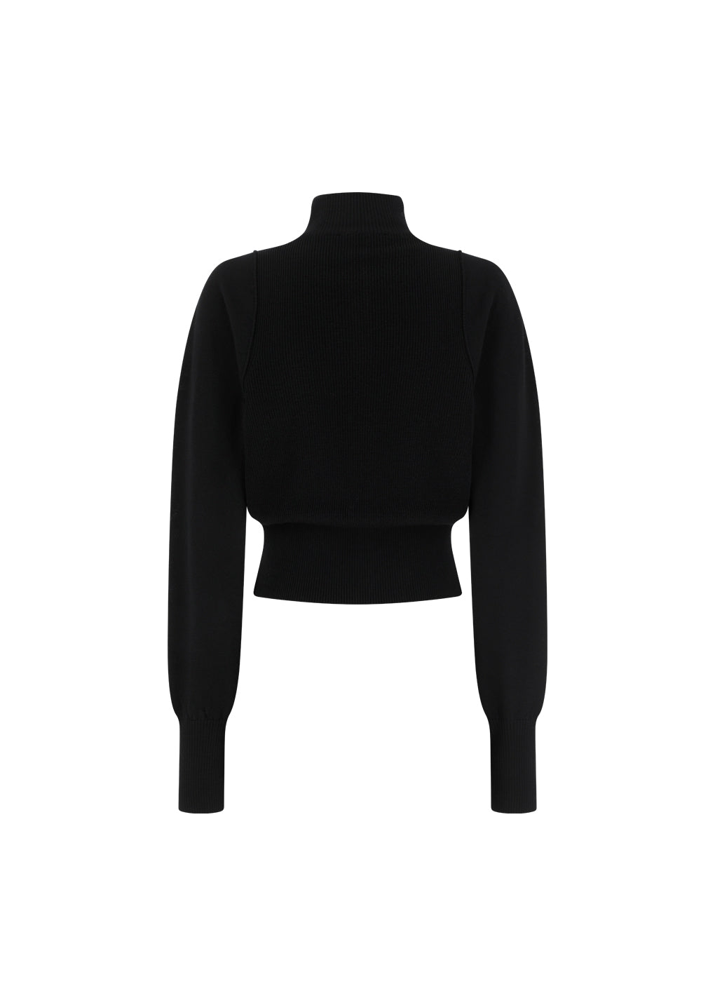 blocking button up cardigan, black