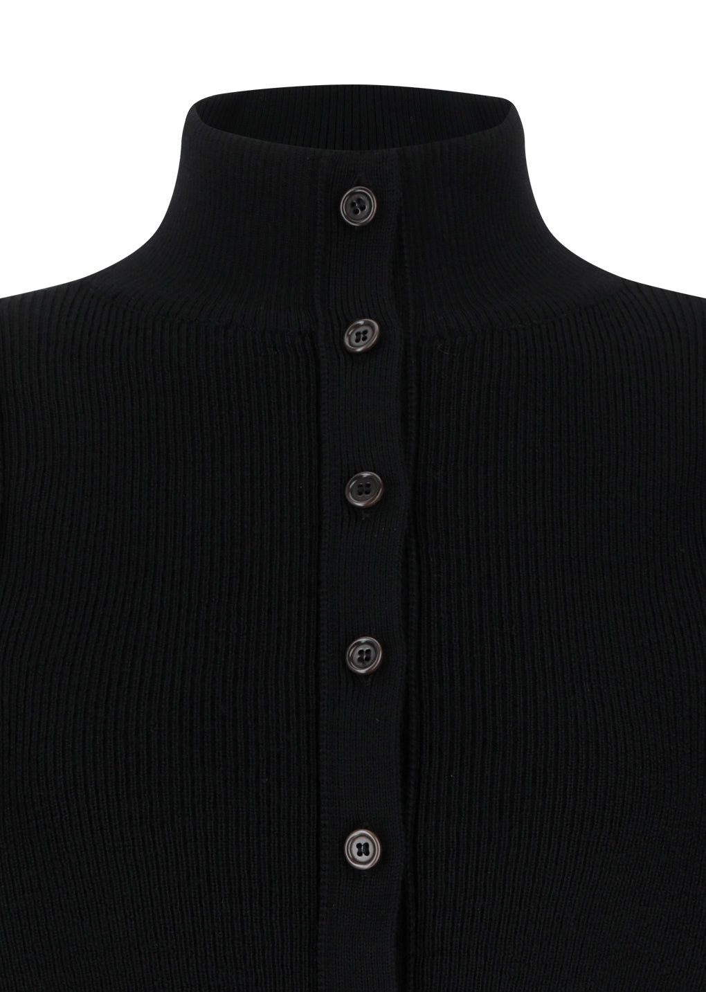 blocking button up cardigan, black