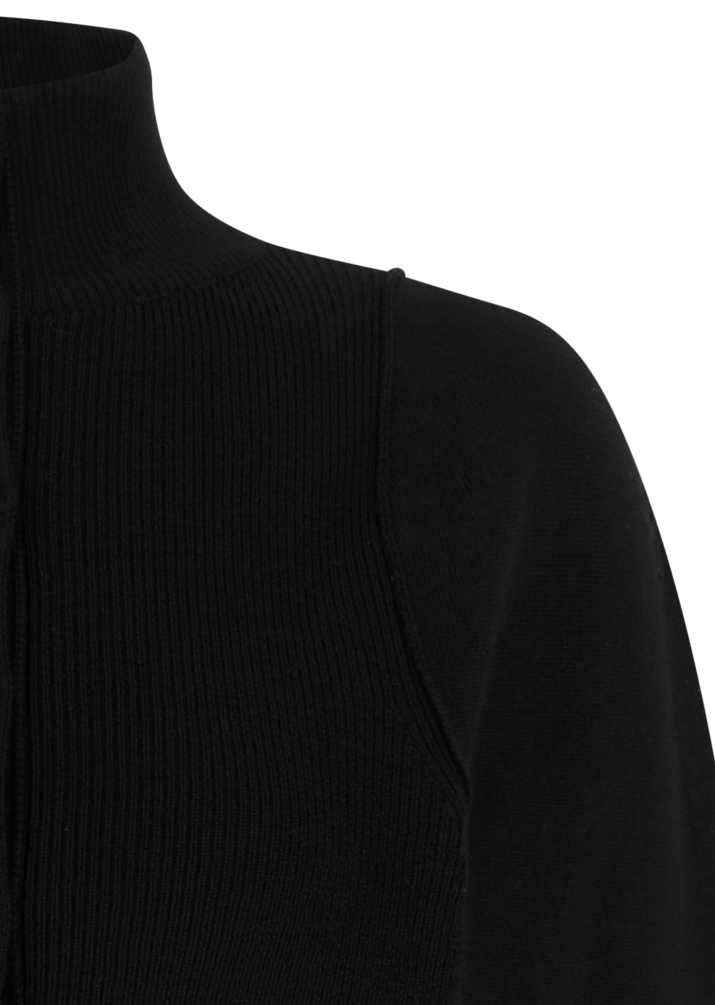blocking button up cardigan, black