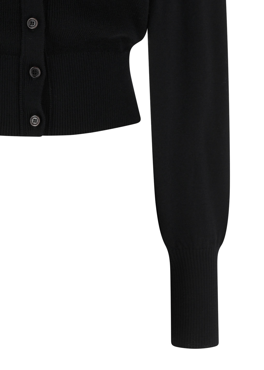 blocking button up cardigan, black