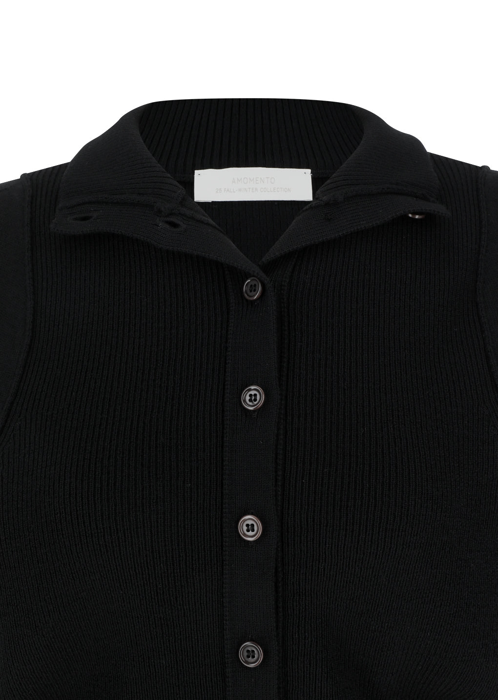 blocking button up cardigan, black