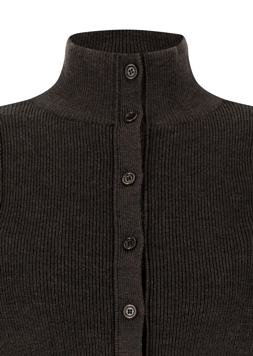 blocking button up cardigan, dark brown