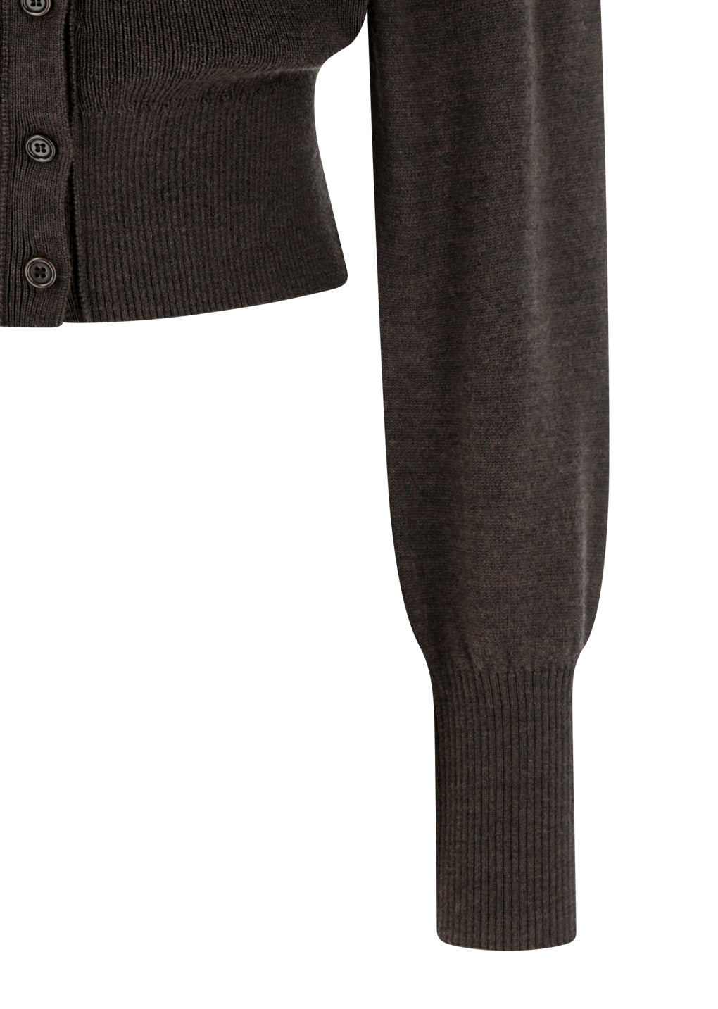 blocking button up cardigan, dark brown