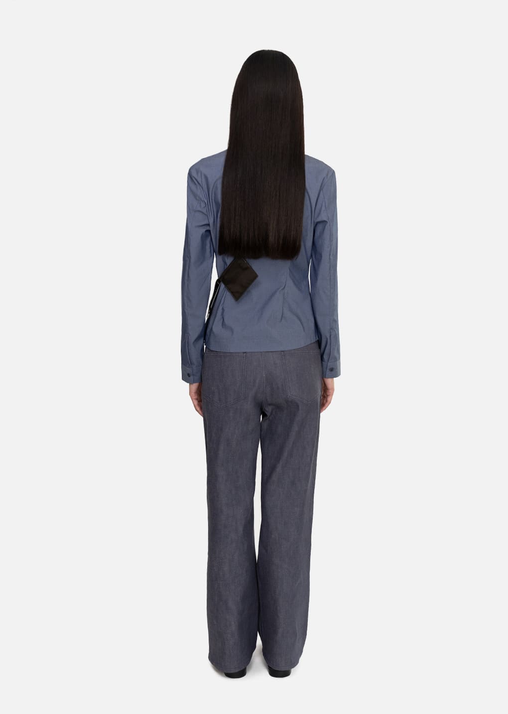 colored straight fit denim, blue