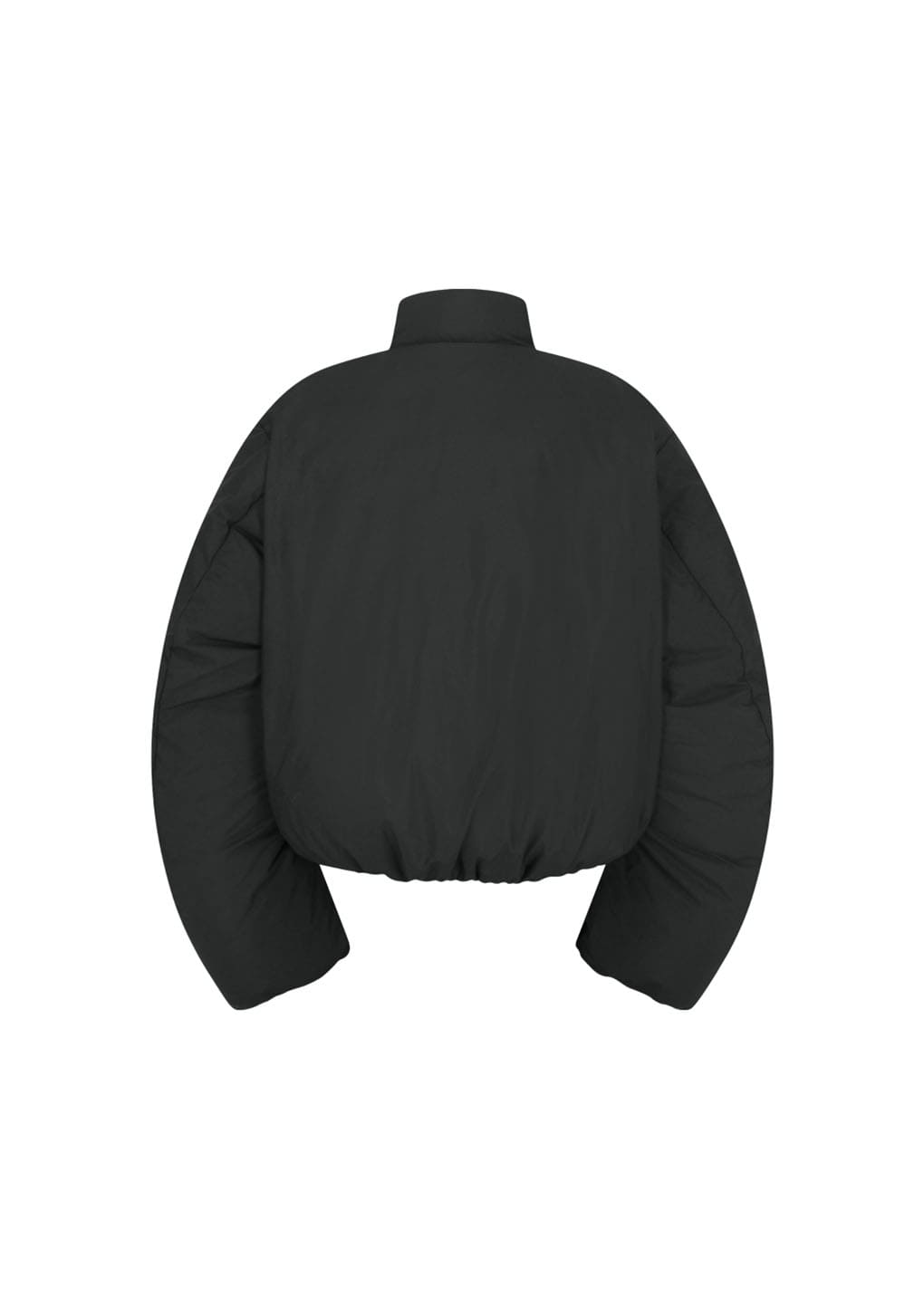 cropped down puffer, black