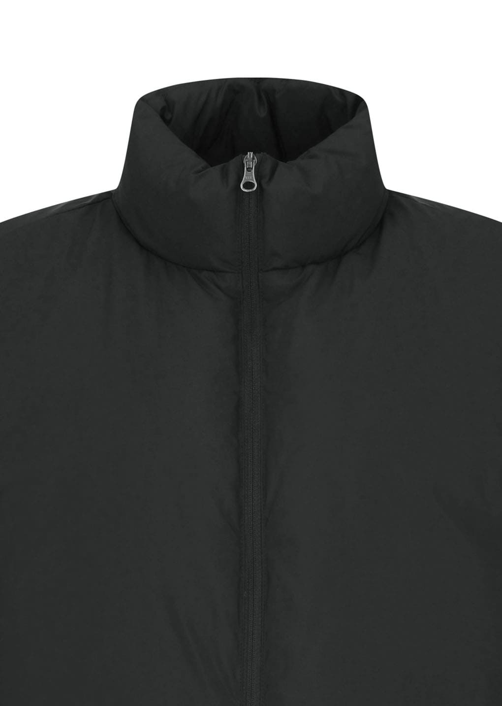 cropped down puffer, black
