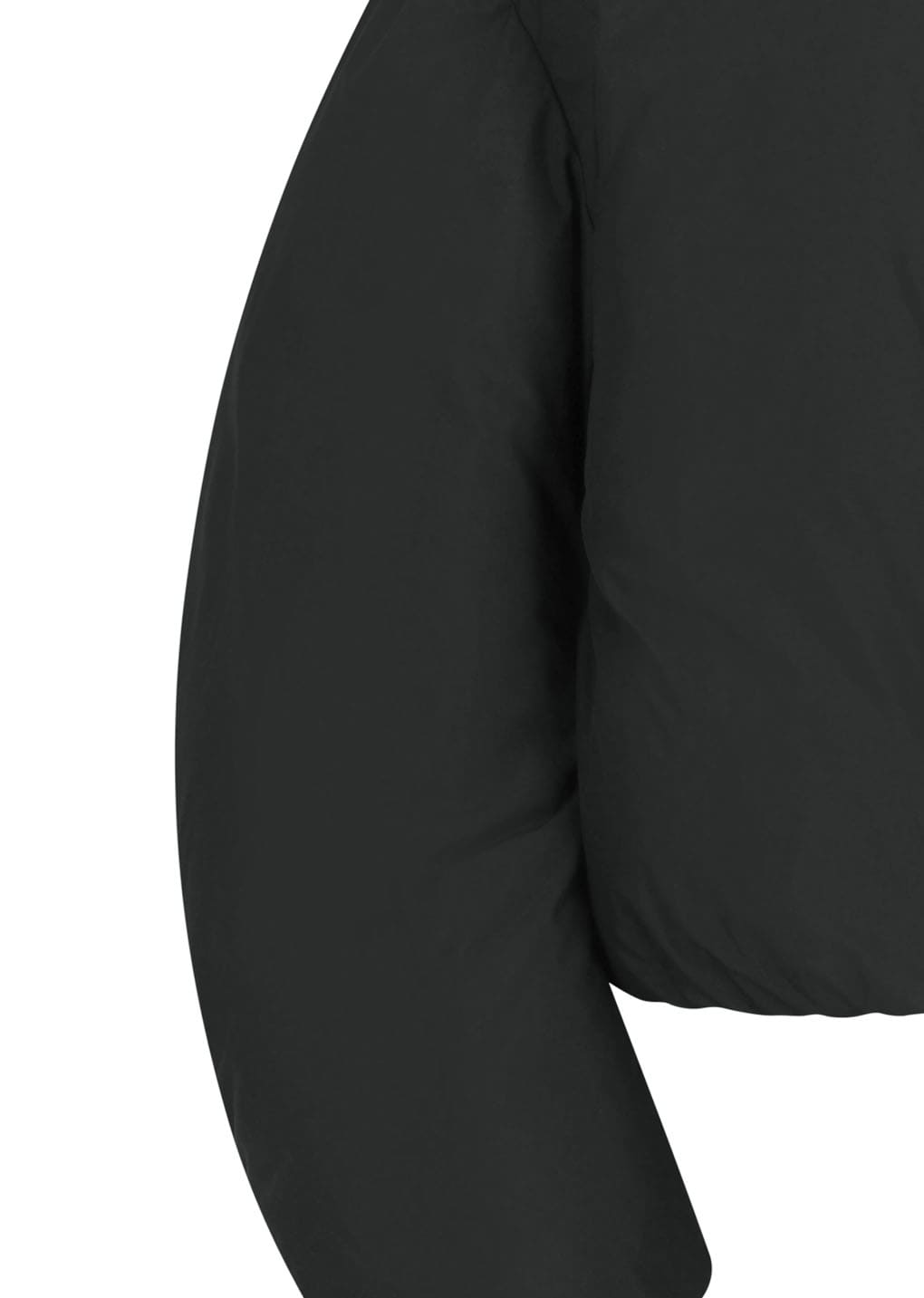 cropped down puffer, black