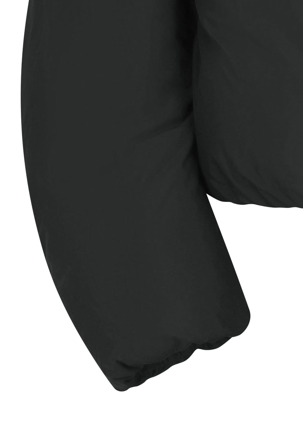 cropped down puffer, black
