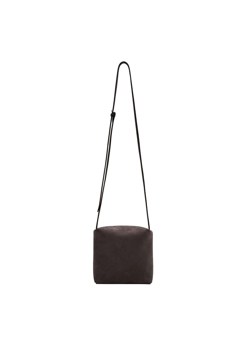 crossbody cubo bag, dark brown