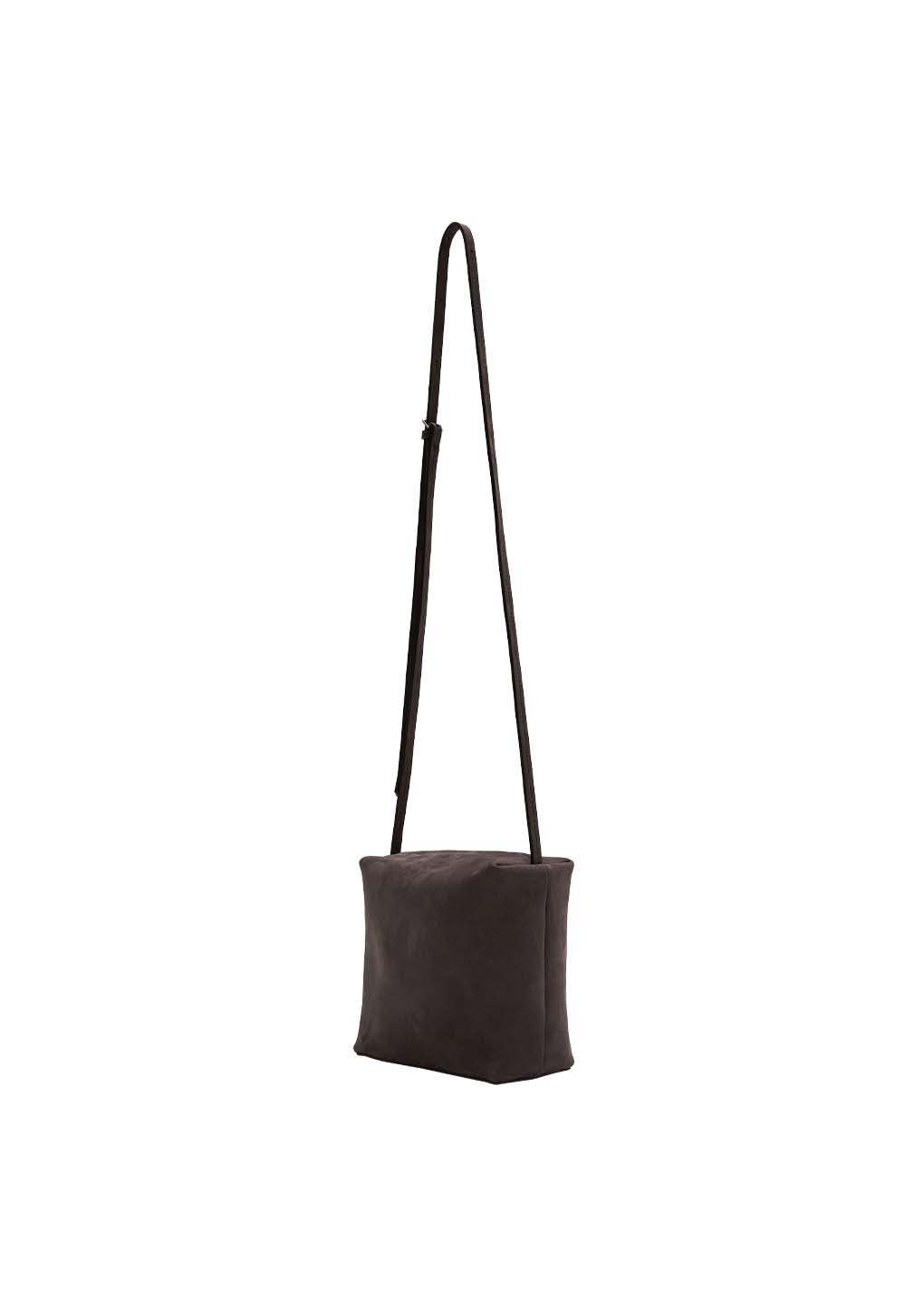 crossbody cubo bag, dark brown