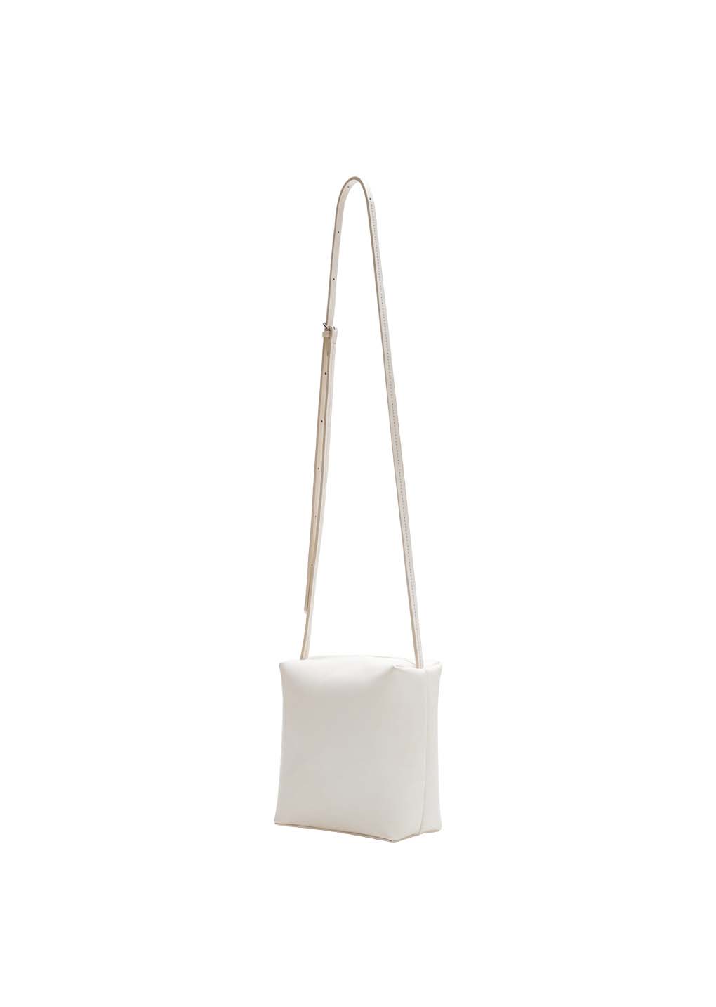 crossbody cubo bag, white
