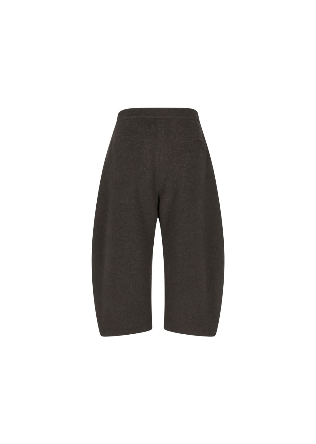 curved culotte pants, dark brown