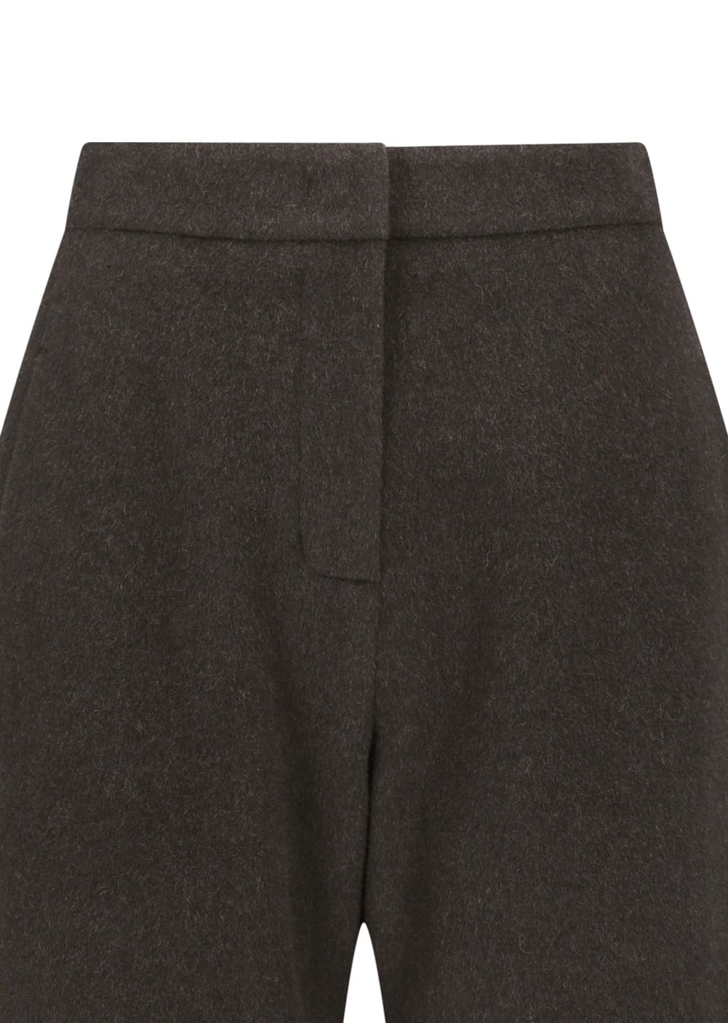 curved culotte pants, dark brown