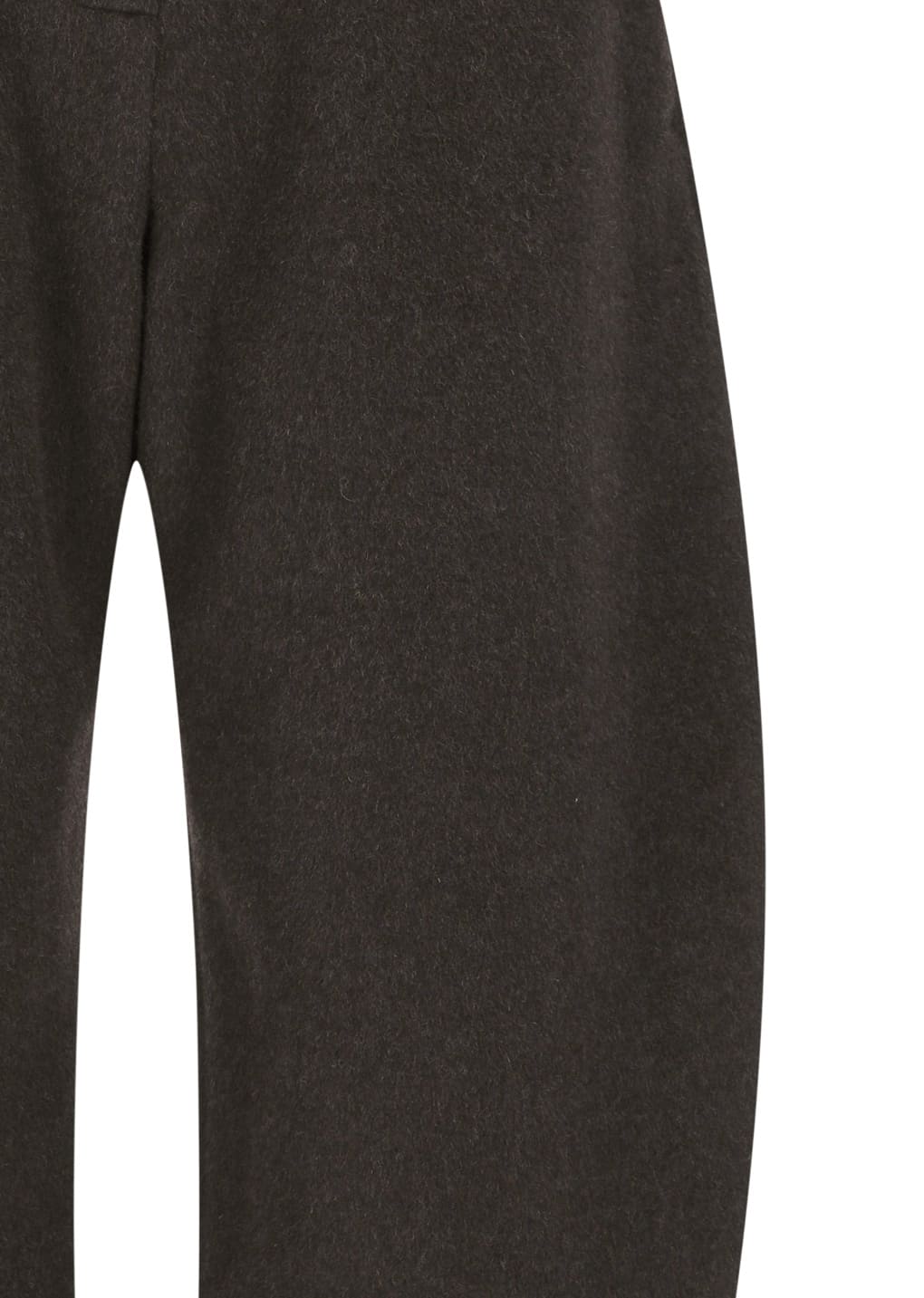 curved culotte pants, dark brown